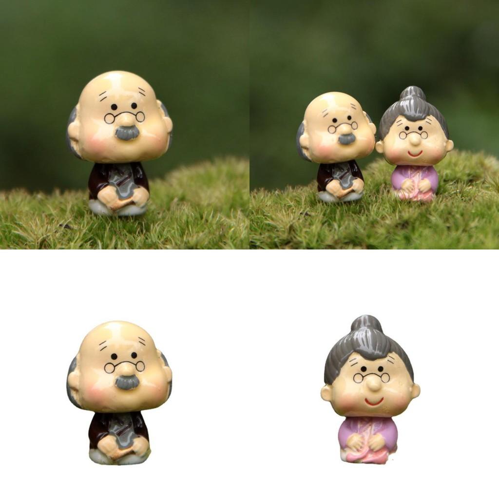 Cartoon Grandpa Cute Grandma Mini Model Ornament For Decoration Gardening