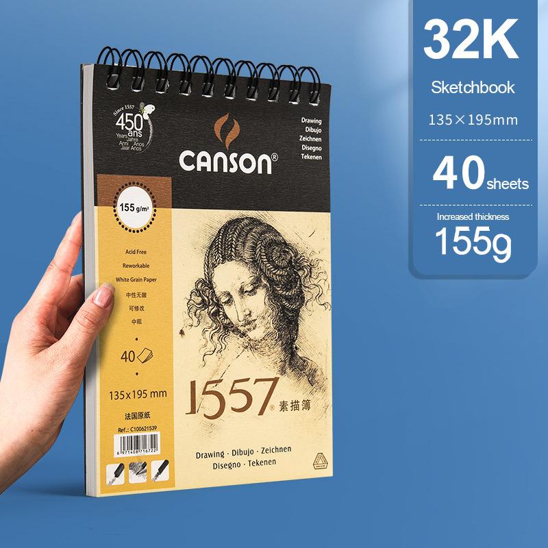 

CANSON Художественная книга для рисования Скетчбук 16K/8K Блокнот для набросков и рисунков Цветными карандашами Графитом Углем Пастелью Граффити Серия XL