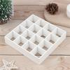 M-Modern-1: 12 Dollhouse Miniature Wood Storage Rack 16 Grid Shelves White White Storage Shelf House Furniture Decor White