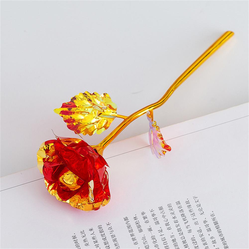 

Foil Golden Rose Flower Artificial Flowers 24k Roses Wedding Gift For Guests Home Decor Valentine S Day Mother S Day Gifts червоний