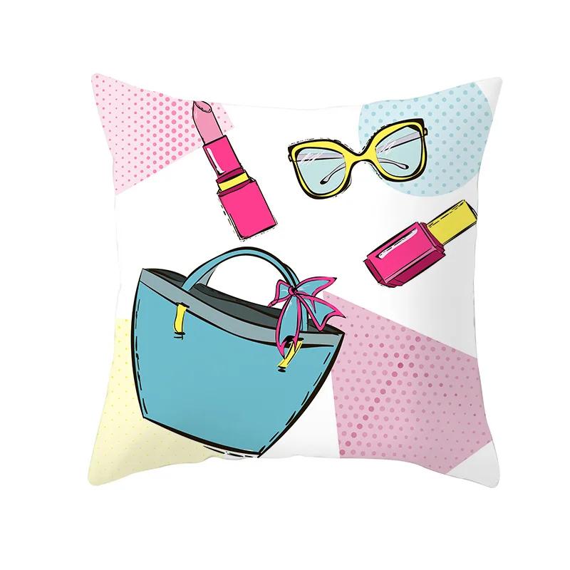 Valentine's Day Cushion Cover Romantic Wedding Party Decorations Print Cushion Cover Pillowcase Valentine's Day Gift