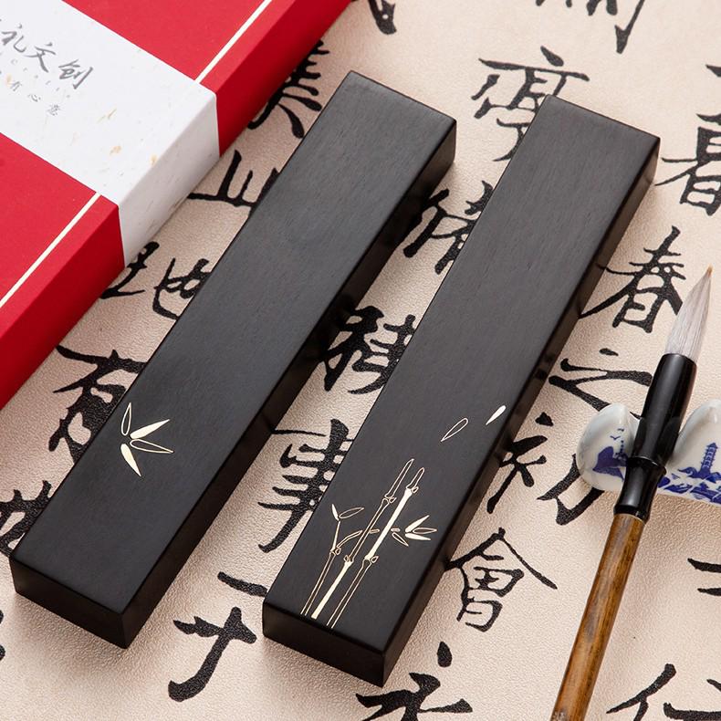Bamboo Calligraphy Paperweight - Beginner's Book Press & Practice Tool - Four Treasures of the Study