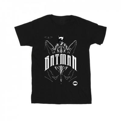 Herren-T-Shirt aus Baumwolle mit Fledermaus-Skelett