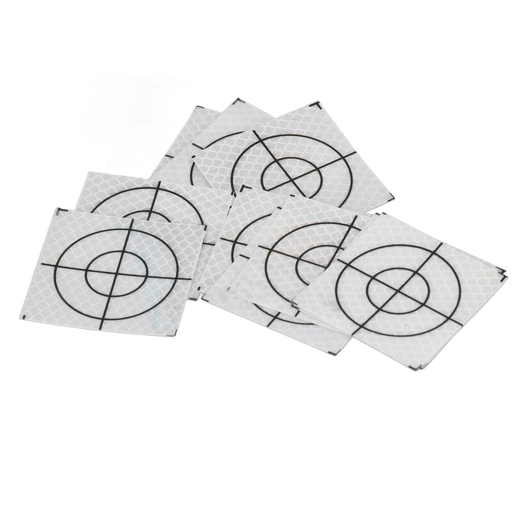 50Pcs Reflector Target Sticker Self Adhesive Reflective Tape for Total Station Measurement 6x6cm   2.36x2.36in