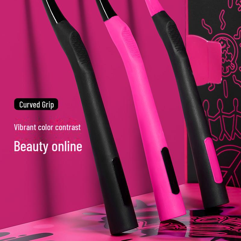 Dopamine Black Soft-Bristle Small-Head Toothbrush, Non-Slip Design, Ideal for Students & Couples [Gift Box]