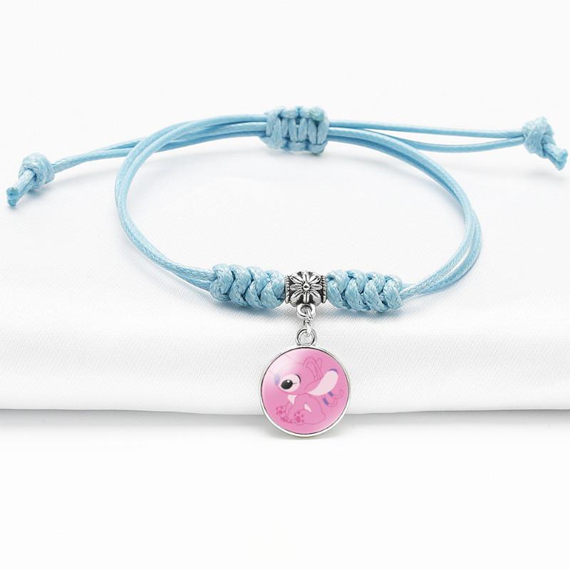 Anime Stylish Bracelet With Adjustable Blue Cord For Use Unisex