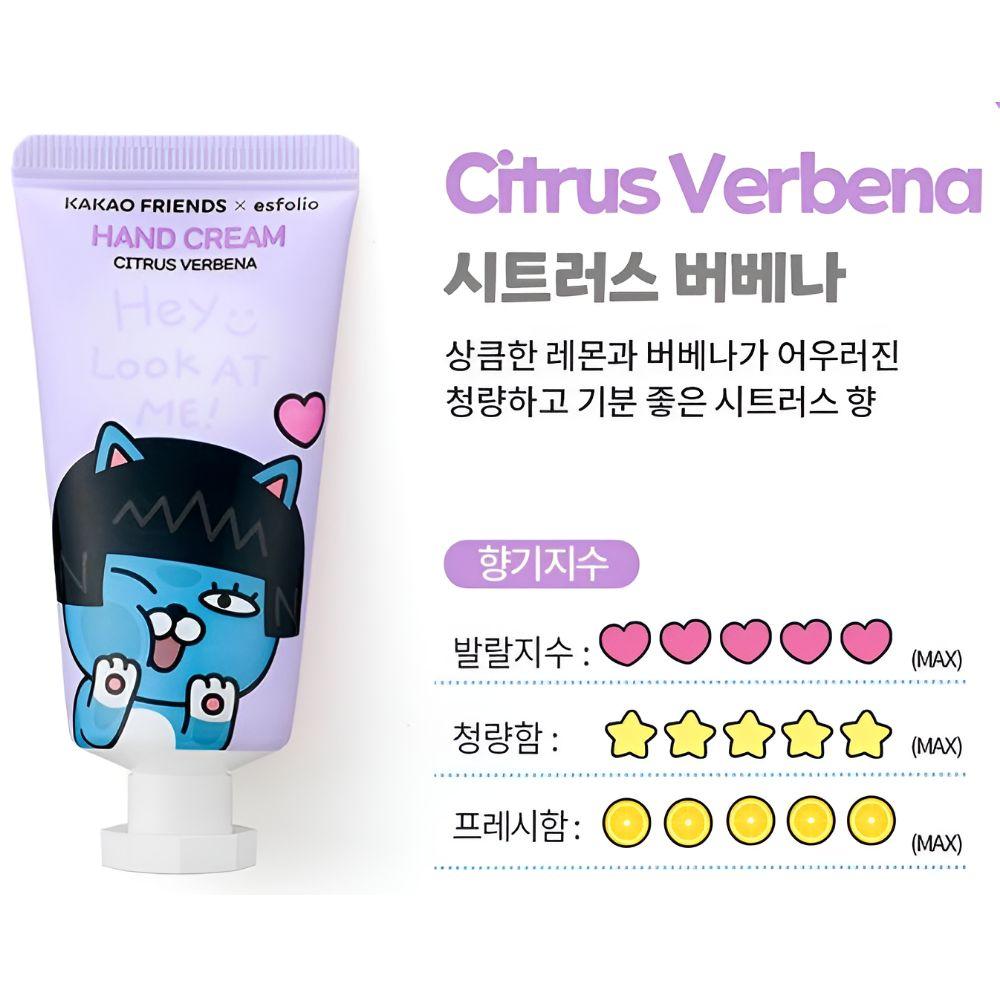 Kakao Friends X ESFOLIO Look At Me Hand Cream 5 Types Gift Set Moisturizing Hand Care Set