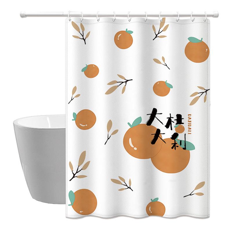 JINRUN Bathroom Thickened Waterproof Curtain Mildew Proof Shower Curtain Shower Partition Curtain Shower Curtain Bathroom Curtain Free Perforation