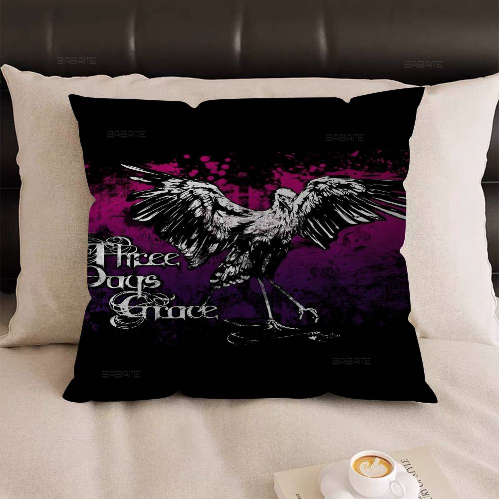 Rock Band TThree Days Grace Cushion Cover Pillow Cover Decor Pillowcase Printed Cushion Case For Couch