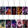 Fashion Anime Acrylic Keychain Accessories Tomioka Giyuu Kanroji Mitsuri Nezuko Cartoon Car Charm Pendant Gifts Toys Wholesale