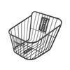 Rear Bicycle Storage Basket Metal without Lid Strengthened Frame Black Sturdy Universal Accessory