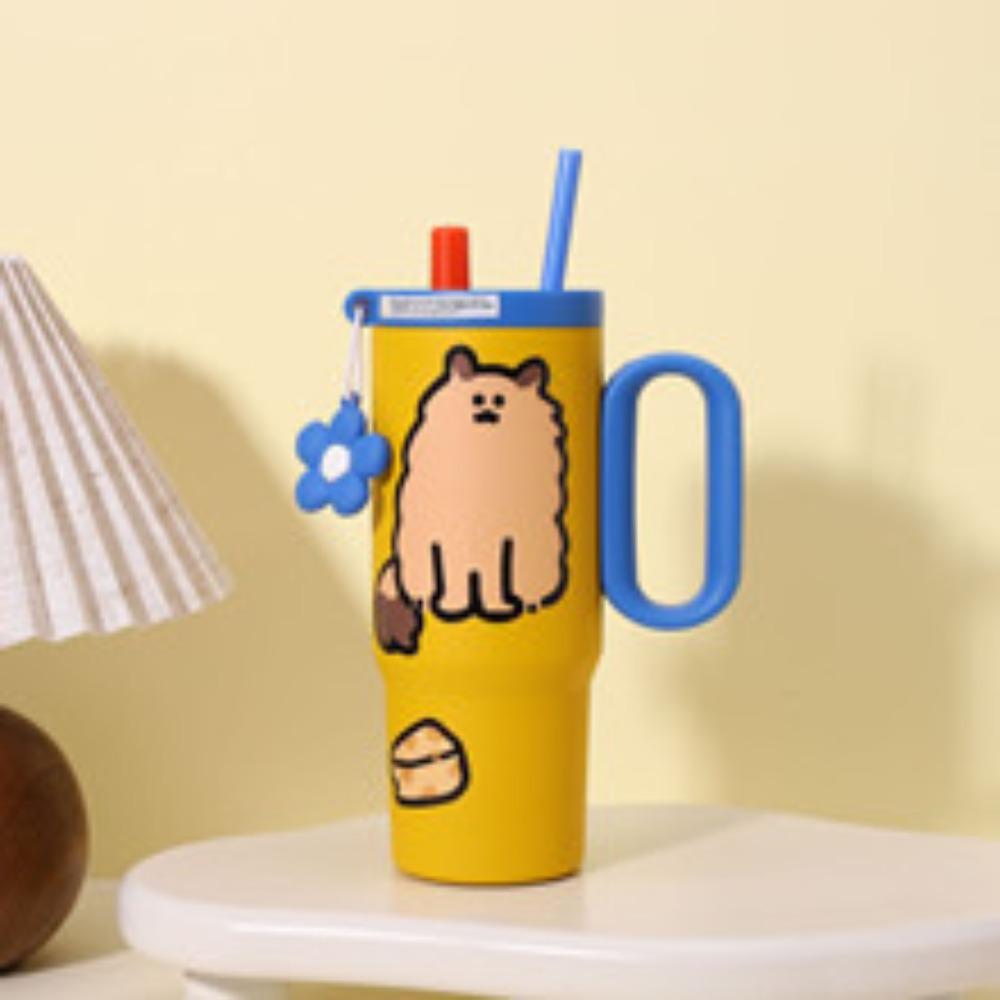 Big Mac thermos cup new twilight stainless steel handle ice cup girls high value car portable car cup