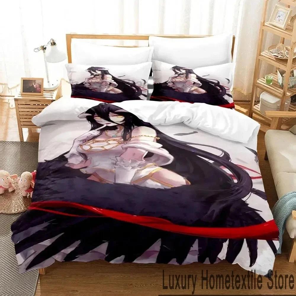 

3D-принт аниме OVERLORD комплект постельного белья пододеяльник постельный комплект пододеяльник наволочка одеяло king size комплект постельного белья для мальчиков и взрослых EU Single 135x200cm