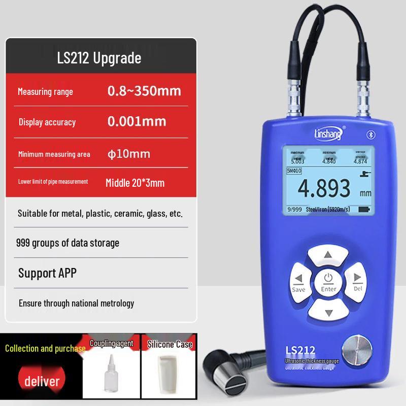 Medidor de Espesor Ultrasónico Linshang LS211-215 para Medición de Metal y Acero