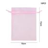 Pink Organza Jewelry Pouches 10/50PCS S/M/L Drawstring Sheer Bags for Wedding Favors Gift Candy Packaging