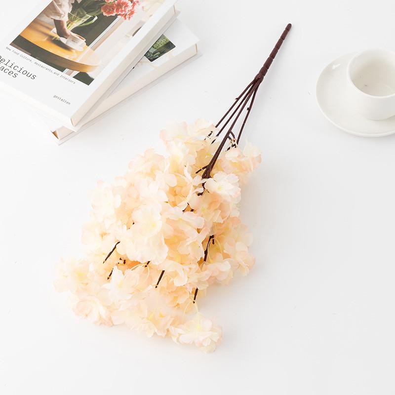 Artificial Fiveprong Cherry Blossom Branch Wedding Pathway Decor For Outdoor Photography