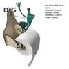 Toilet Paper Holder Funny Frog Design Easy To Install Wall-Mounted Wooden Roll Paper Stand Bathroom Decor