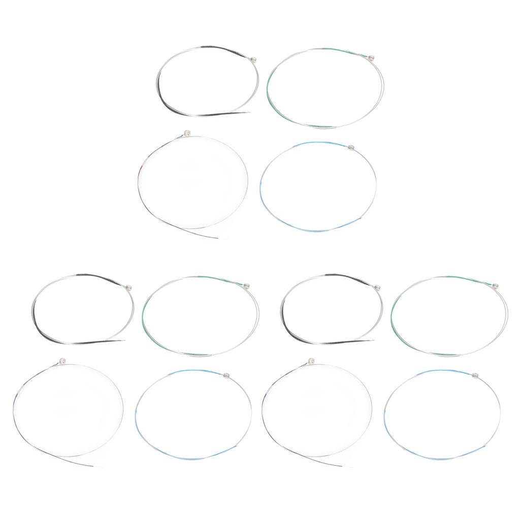 12Pcs Violin String Copper Alloy Professional Violin String Replacement for 1/2 1/4 3/4 4/4 Silver