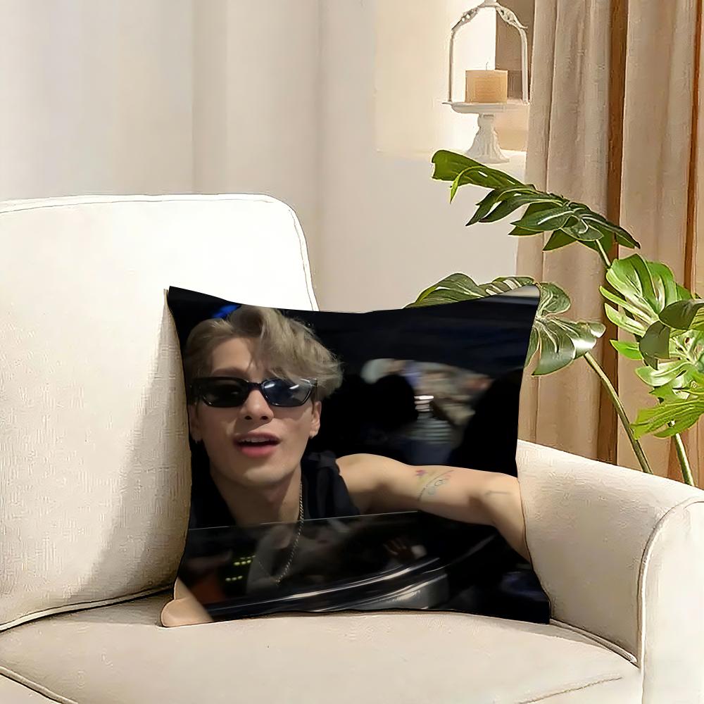 MMagic Man Cushion Cover Reversible Plush Pillow Cover Soft Fluffy Home Decor for Sofa Bedroom