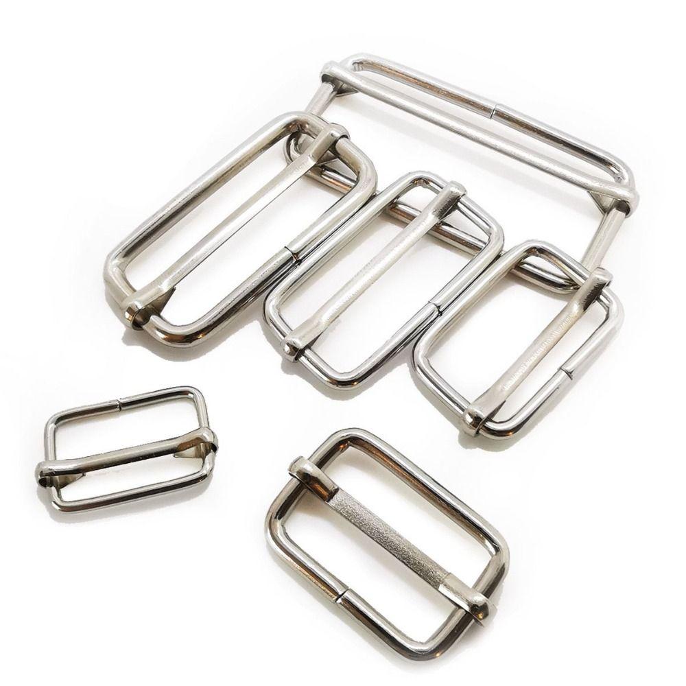 

50PCS Silver Bag Strap Slide Buckle Metal Buckles Slider Adjustable Buckle DIY