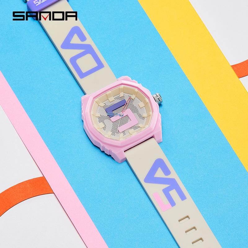SANDA Quartz Watch: Trendy Unisex Student Timepiece