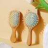 1Pc Wood Comb Professional Healthy Paddle Cushion Hair Loss Massage Brush Hairbrush Comb Scalp Hair Care Healthy Bamboo Comb