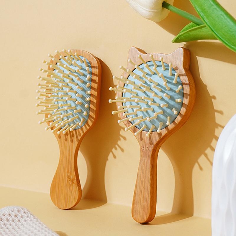 1Pc Wood Comb Professional Healthy Paddle Cushion Hair Loss Massage Brush Hairbrush Comb Scalp Hair Care Healthy Bamboo Comb