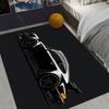 Fashion Black Sports Car Pattern Rug Mat Non-slip Stain Resistant Carpet  for Living Room Bedroom Idea Car Enthusiast Gift