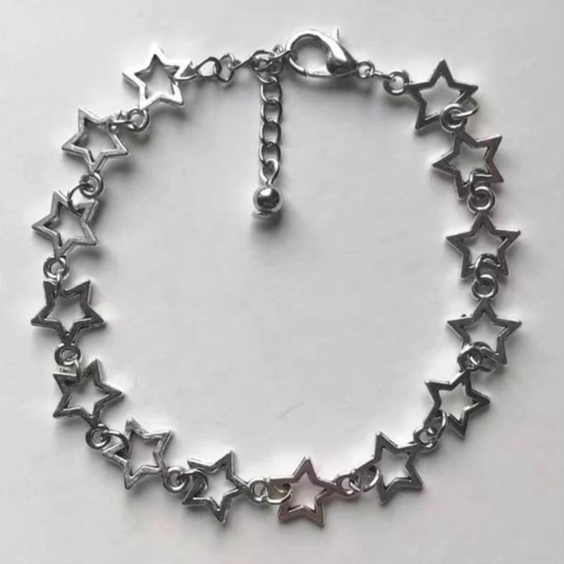 Popular Alloy DIY Accessories Hollow Five-Pointed Star Pendant DIY Handmade Bracelet Necklace Earring Clip Materials