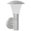 VidaXL Outdoor Wall Light Silver Stainless Steel, Outdoor Wall Lighting, Garden Wall Lamp, Wall Sconce 4006236