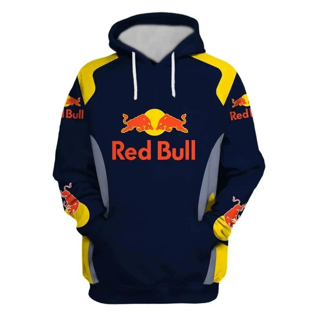 2026 Men's Red Bull 3D Print Casual Sports Hoodie