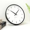 KATOMOKU Plywood Clock, Black, km-49BKRC, Wall Clock with Continuous Second Hand, 30.4cm Diameter (radio-controlled Clock)