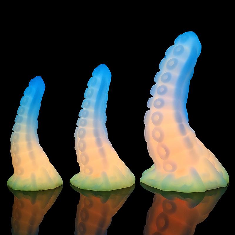 Luminous Octopus Anal Plug - Super Soft Silicone Suction Cup for Anal Stimulation