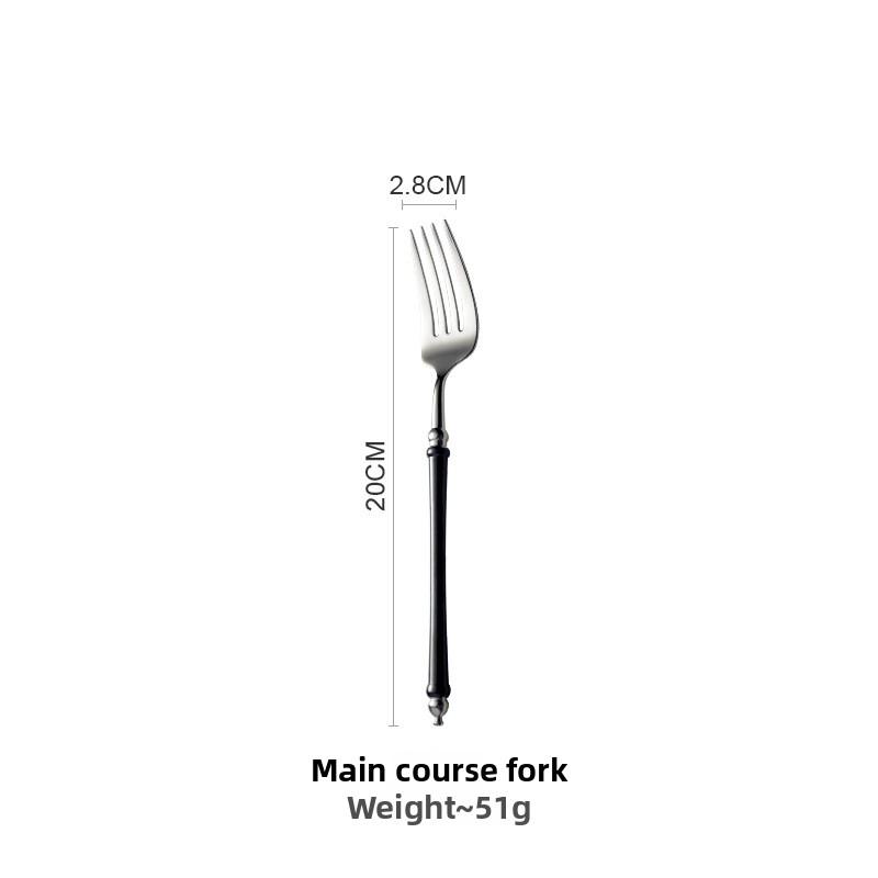 Retro Japanese Small Bamboo Jar, Stainless Steel Steak, Knife, Fork, Spoon Three-piece Set, Western Tableware and Chopsticks.