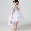 Summer Sequin Lace Wedding Dress GirlsSleeveless Fluffy Mesh Gauze Doveark