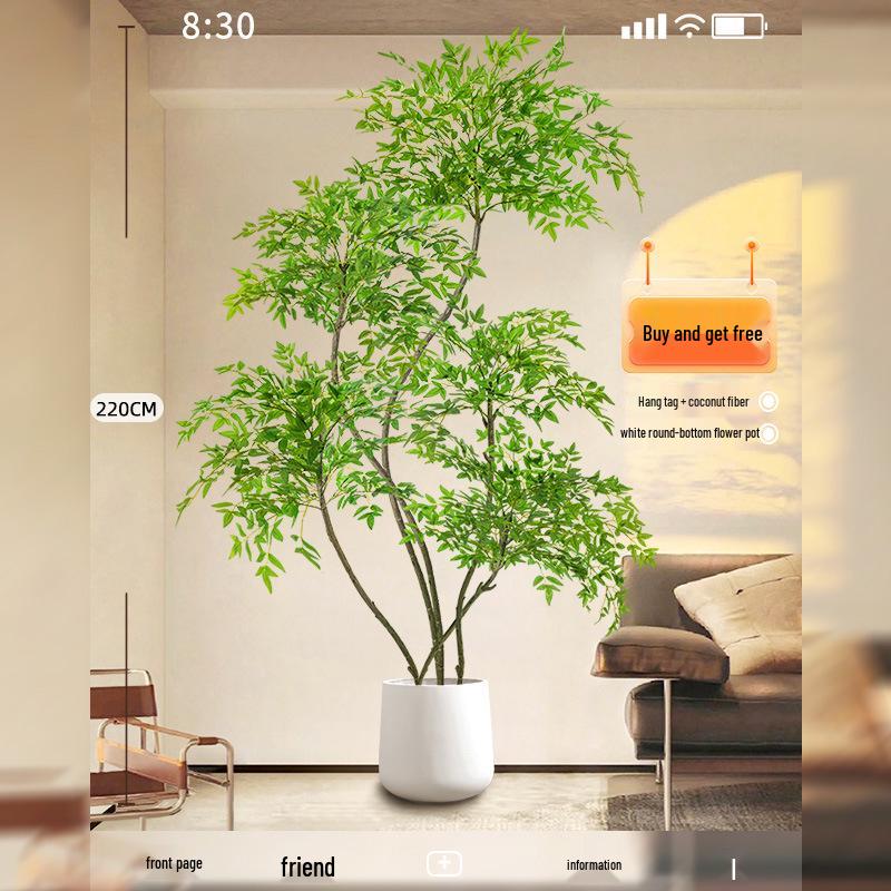 Nandina Luxury Artificial Tree - Indoor Floor Decoration & Bionic Green Plant Potted Ornament