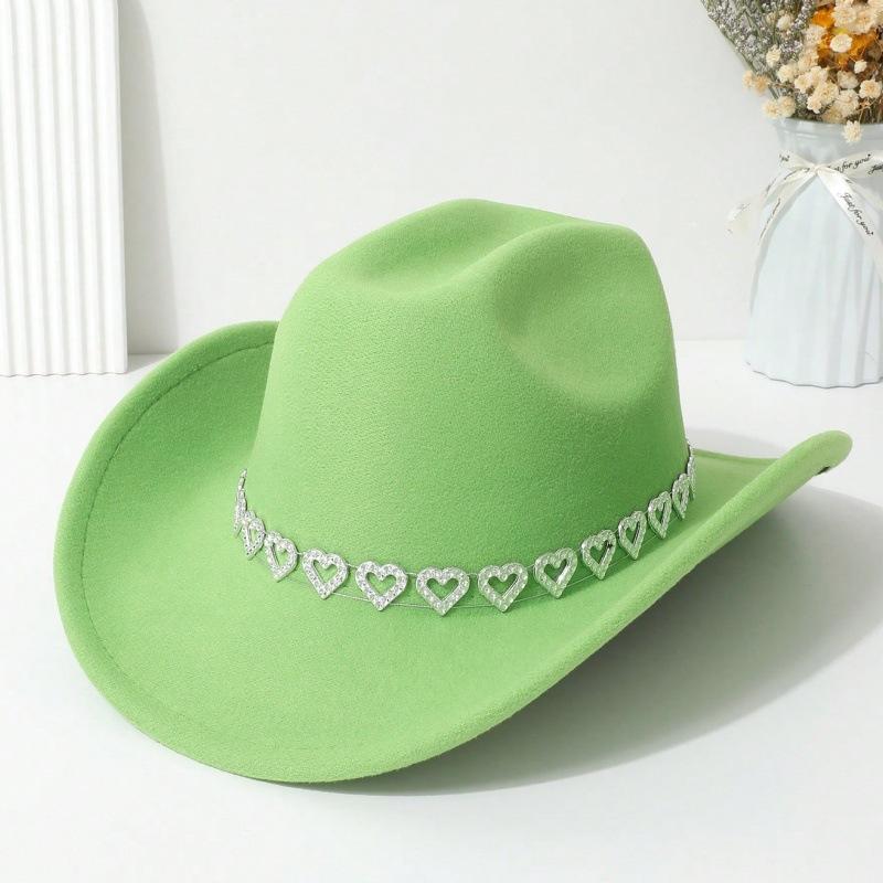 Love jazz top hat high quality woolen western cowboy hat summer men and women holiday party bride