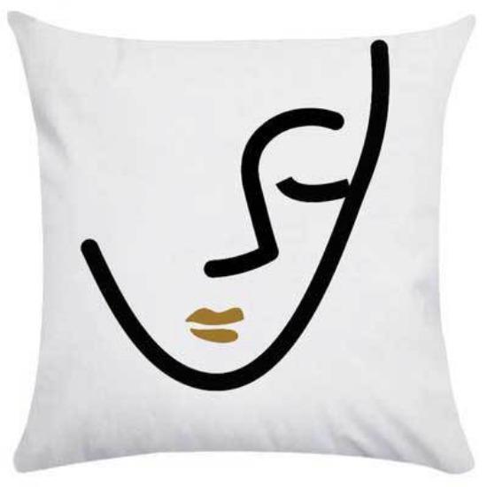 Nordic Pillow Ins Light Luxury Style Pillow Case Retro Art Abstract Blue Pillow Flower Sofa Backrest