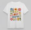Women's Plus Size Soft Comfortable Classic T-Shirt Mens Womens Tees Top Teach Love Inspire Floral Tee