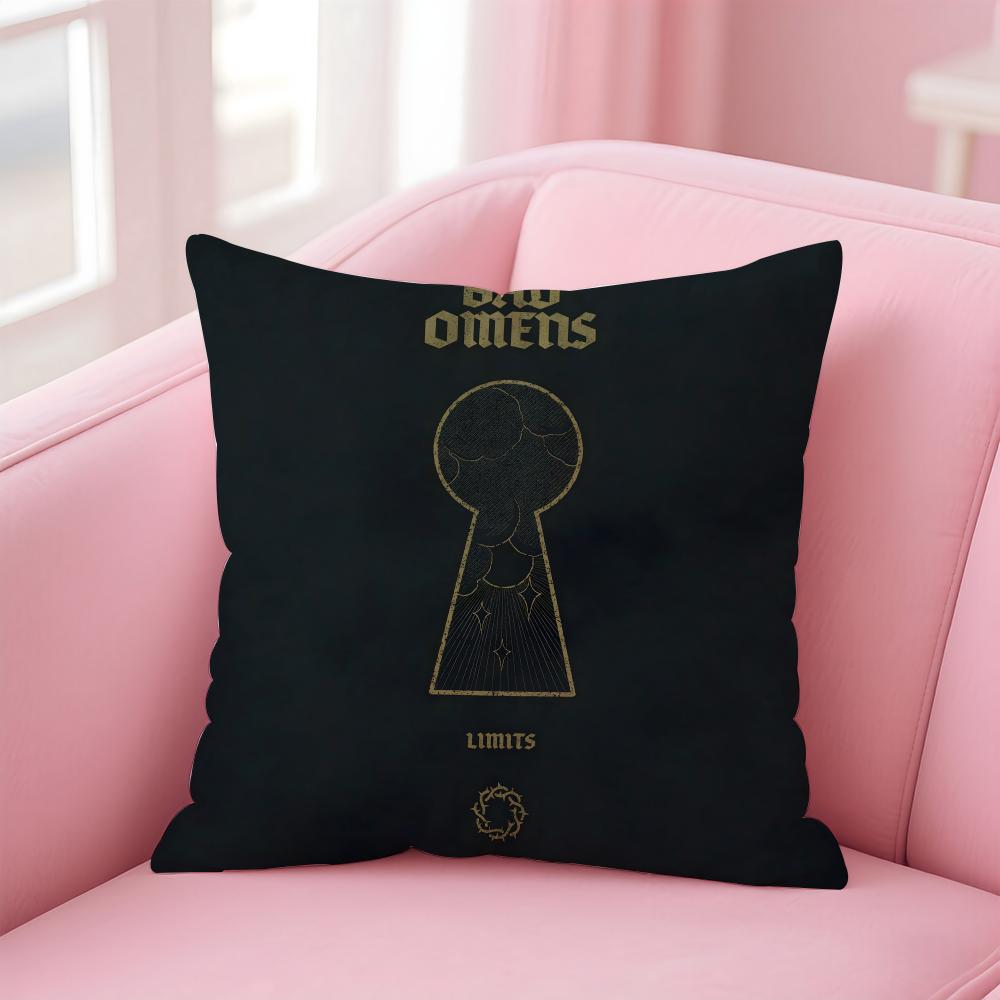 b-Bad Omens band Cushion Cover Comfortable Reversible Pillow Cover Ideal for Car Sofa Bedroom & Beyond