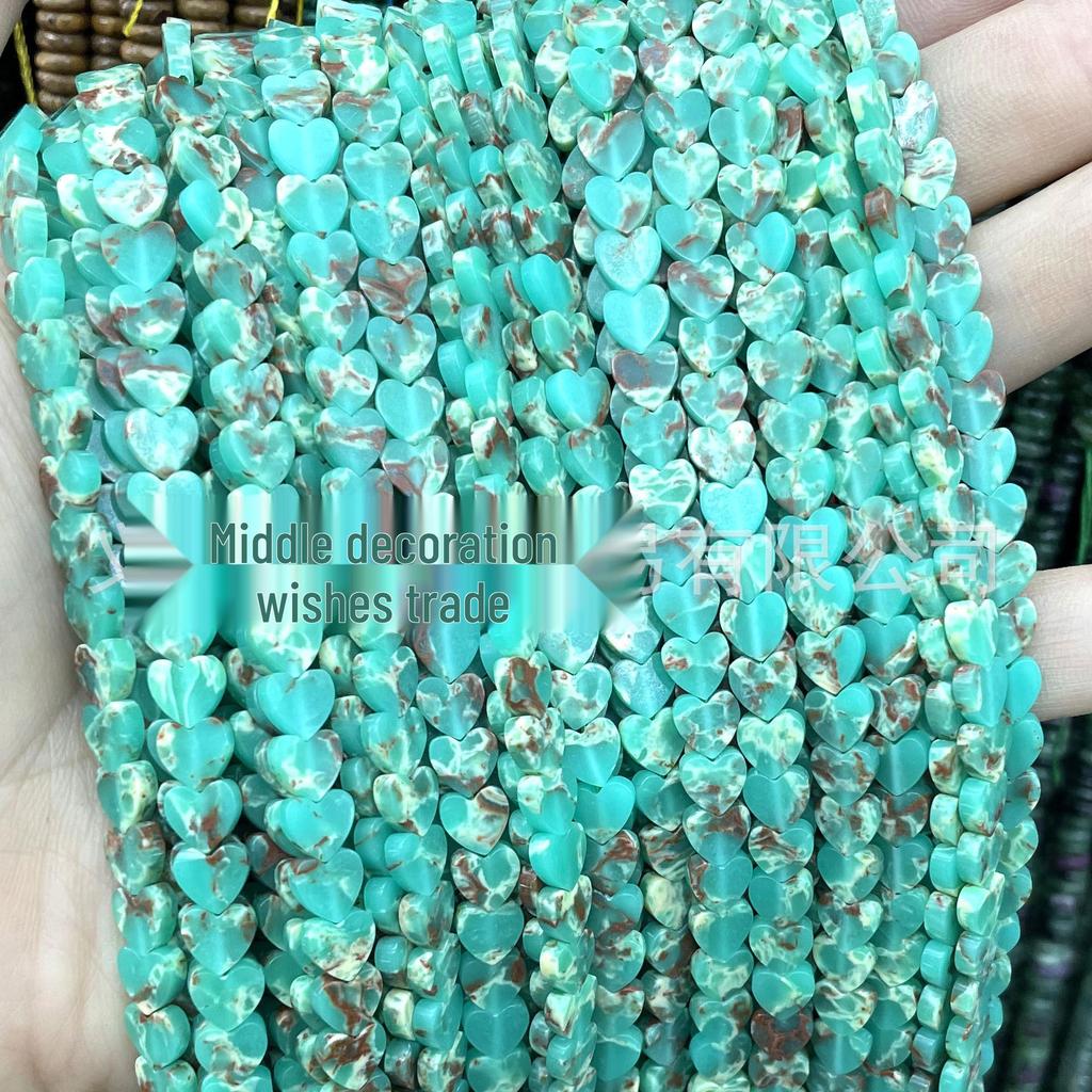 6mm herzförmige Kristallachat-Perlen: Tigerauge, Grüner Aventurin für DIY-Schmuck und Armbänder