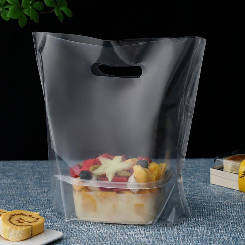 

50pcs Transparent Clear Plastic Portable Stand Salad Dessert Bread Cake Food Packaging Takeaway Party Gift Hand Bags 36x32x14cm&Other