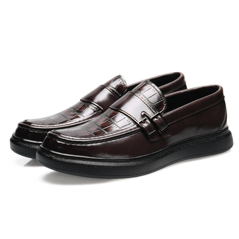 5882 Loafers Men's Summer New Crocodile Pattern Trend Men's Young Men's Shoes with One Pedal