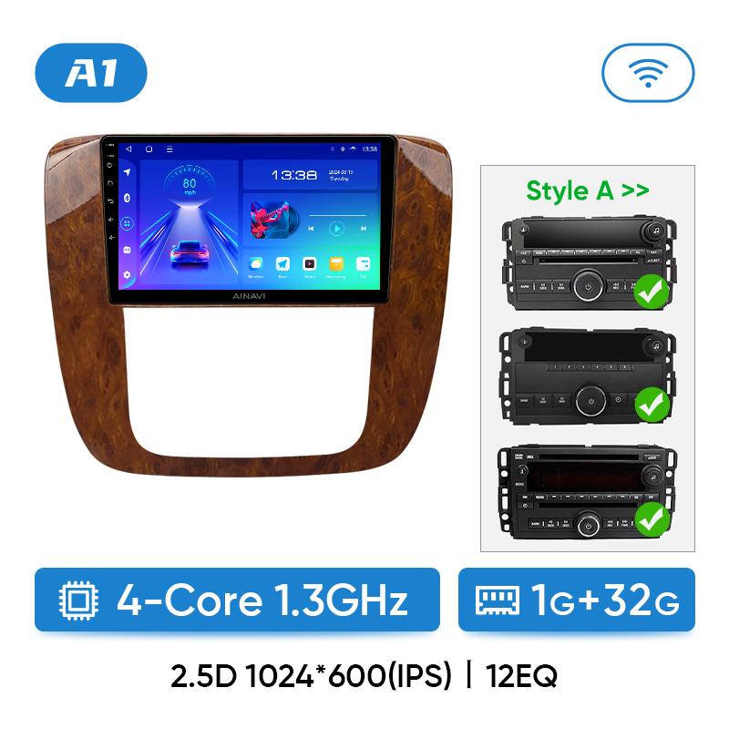 

Ainavi Android 13 автомобильное радио для GMC Yukon Chevrolet Tahoe Suburban 2008-2012 Carplay Мультимедиа Видео Плеер Навигация Стерео
