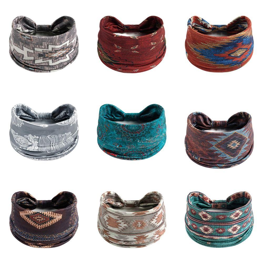 Portable Knot Boho African Headband Elastic Sweat Absorbent Turban Headwrap Yoga Headband Hair Accessories