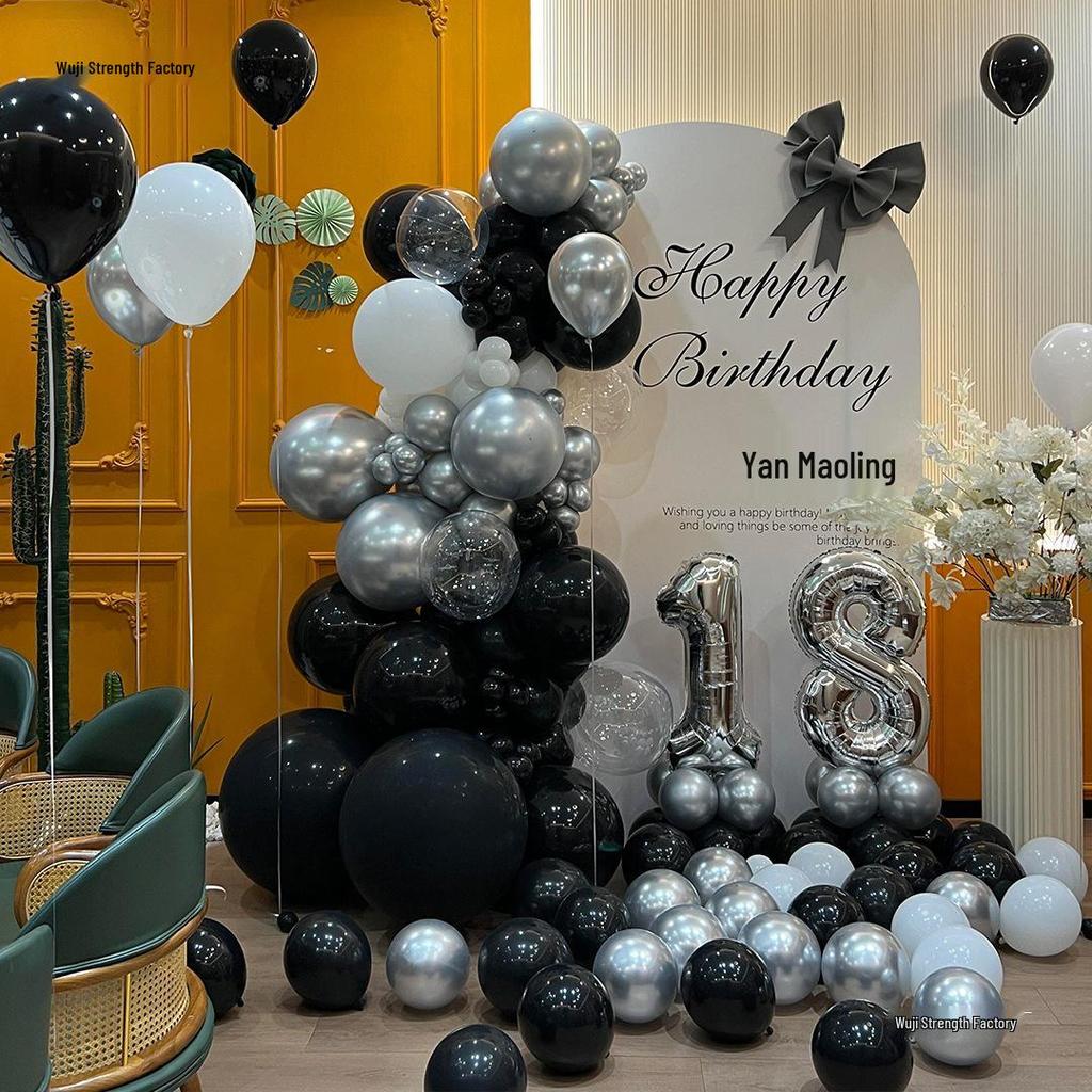 18th Birthday Party Decoration Set: Balloon Background Wall for Boys or Girls