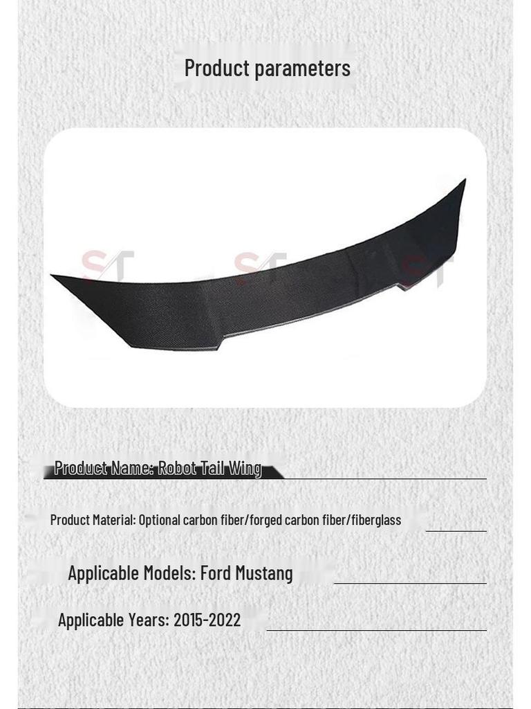 Carbon Fiber Rear Spoiler for Ford Mustang Little Duck Tail