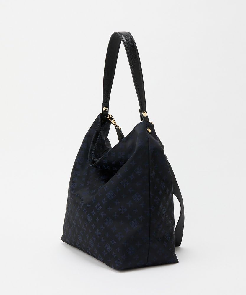 Russet Monogram Nylon Jacquard Vertical 2-Way Shoulder Bag RUZ1052222A0013 Free Size Navy