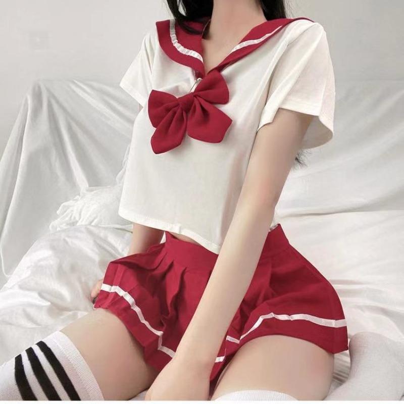 New Sexy Pure Desire Style Erotic Underwear Temptation Cute Short Skirt Student Role Playing JK Uniform Erotic Set