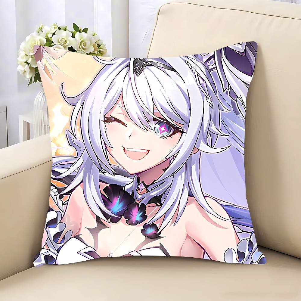 Honkai-i Impact K-kiana Pillow Case Removable Washable Cushion Cover – All-Season Soft Linen